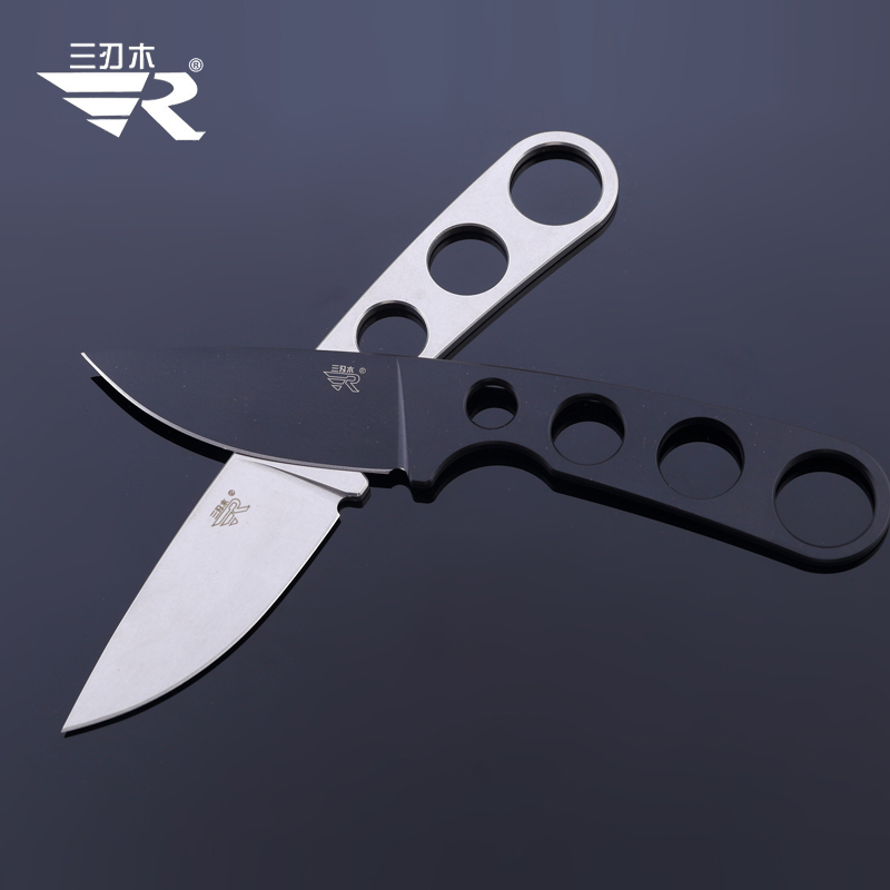Bushcraft Knife Fixed - Sanrenmu-Faca de Pescoço Lâmina Fixa, 7130,