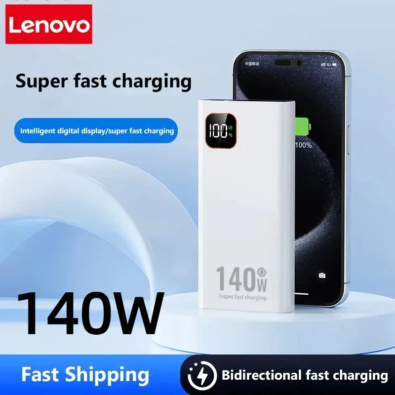 Power Bank Lenovo 140W 500000m - Solar Emergency Charger avaliação e preço