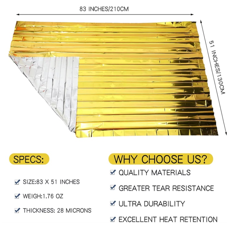 Cobertor de Emergência em Folh - Survival Blanket Reflective avaliação e preço
