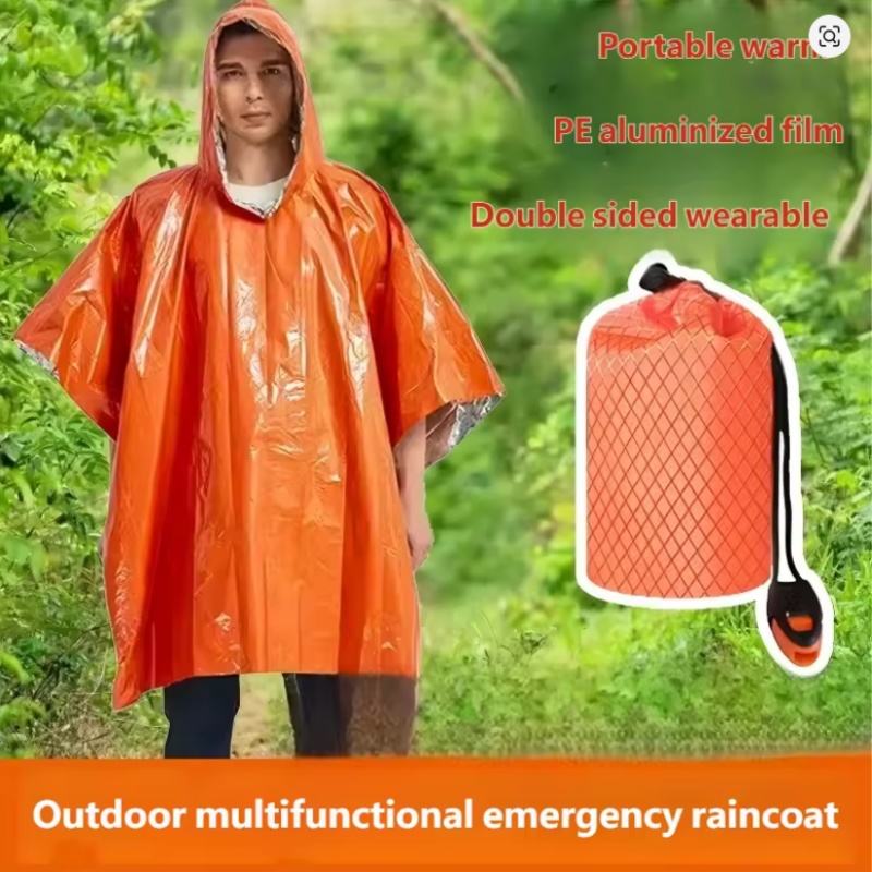 Poncho de Emergência 4 Peças,  - Survival Blanket Reflective avaliação e preço