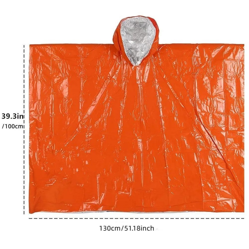 Conjunto de 4 Peças de Poncho  - Survival Blanket Reflective avaliação e preço