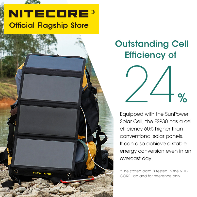NITECORE FSP30 30W Painel Sola - Solar Emergency Charger avaliação e preço